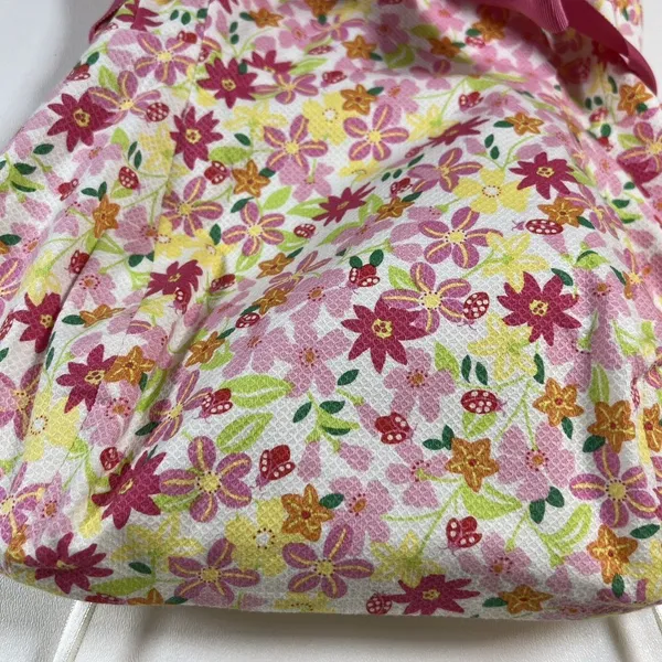Vtg Lilly Pulitzer Pink Waist Ribbon‎ Tie Floral Lace Strapless Dress EUC Size 4 - Image 5