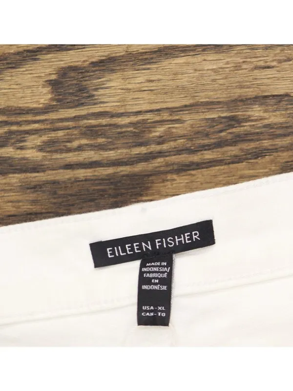 Eileen Fisher Womens Straight Cropped Jeans S5GDD-P4870M White XL - Image 3