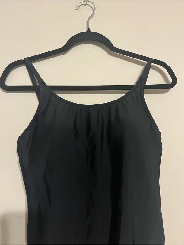 Quince Italian Cami One Piece Swimsuit in True Black NWT! - Image 2