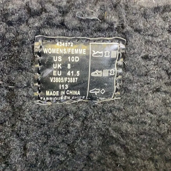 LANDS END Gray‎ Suede Sherpa Lined Boots Size 10D C1 - Image 3