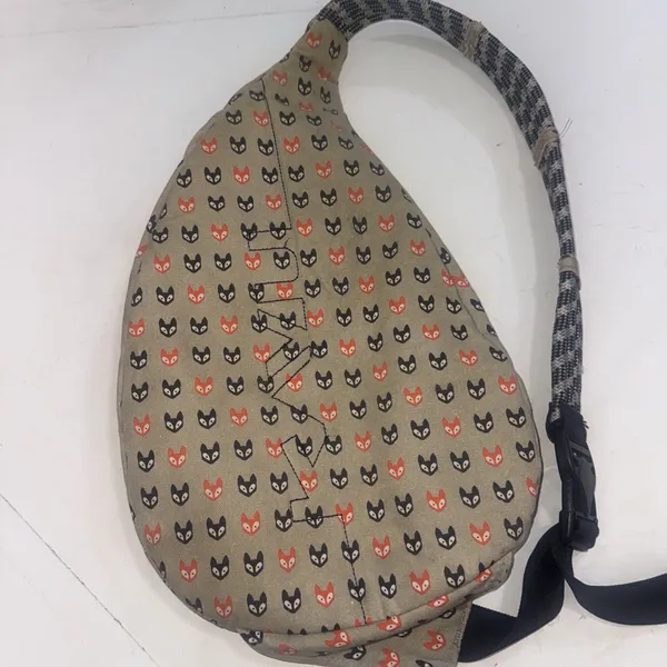 KAVU Cattitude Cats Orange Black Fox Hiking Outdoor Gorpcore Rope Sling Bag - Image 5