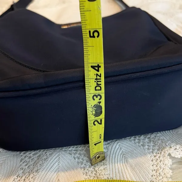 Vintage Strada Navy Blue Purse Handbag Crossbody Several Compartments - Image 11