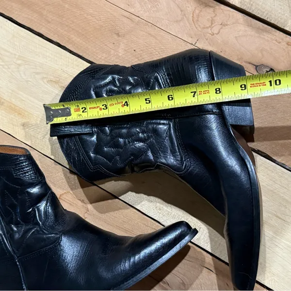 Vintage‎ Nine West Short Blank leather Cowboy boots Size 9M B40 - Image 4