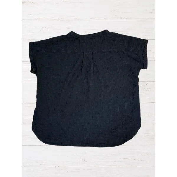Faherty Desmond Dream Cotton Gauze Top Navy XS Organic Cotton Minimalist - Image 3