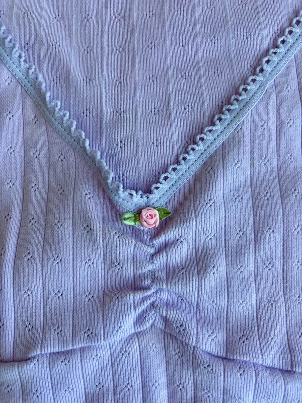 BDG lilac picot-trim baby tee - Image 4
