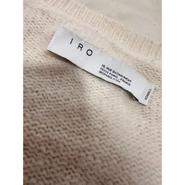 IRO Side Lace-Up V-Neck Alpaca Blend Sweater Sz:XS Cream White MYLO - Image 6