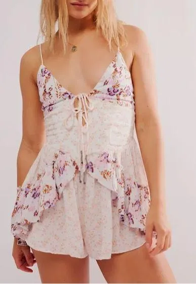 NWT FREE PEOPLE Brielle Printed Playsuit. Size XS - Image 4
