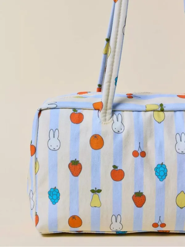 BAGGU Regular Bowler Bag- Picnic Stripes Miffy - Image 3
