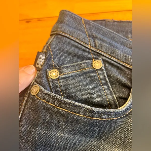 Rock & Republic Blue Flare Wide Leg Jeans - Image 2