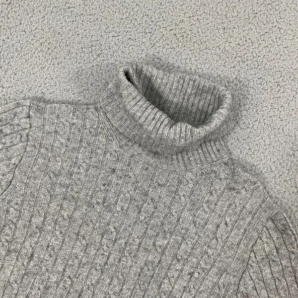 J.Crew Cable Knit‎ Sweater Women S Gray Wool Blend Turtleneck - Image 2