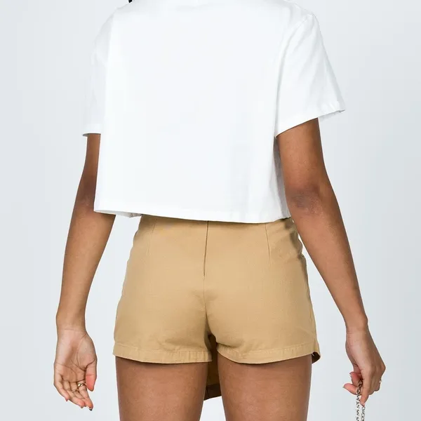 Princess Polly Carter Skort‎ Beige Khaki Mini Skirt Asymmetrical Button Party 0 - Image 2