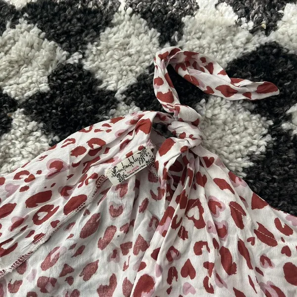 Free-people Women's Red and White Bodysuit - Image 2