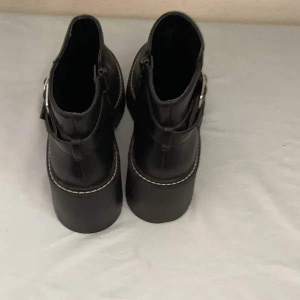 Madden Girl Black Ankle Boots with Double Buckle - Image 4