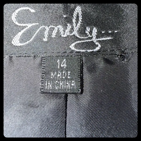 Emily Blazer Women 14 Black White Dotted Career Professional - Image 3