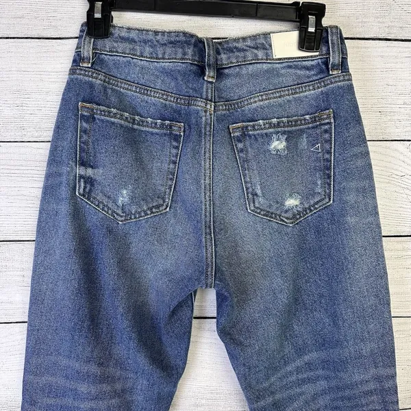 Hidden By‎ Buckle Womens Blue Jeans Size 25 Distressed Medium Wash Skinny Jeans - Image 5