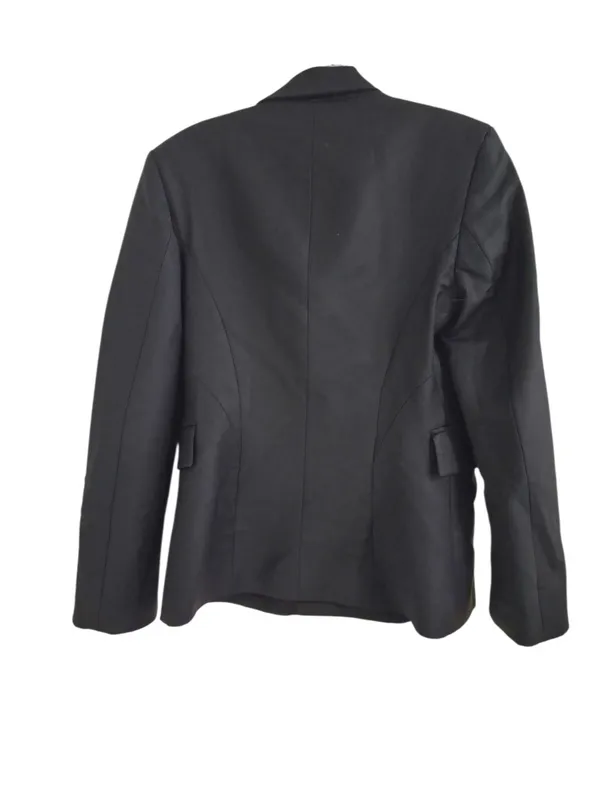 Zara Black Wool Blend Double Breasted Tailored Blazer Women's Medium - Image 2