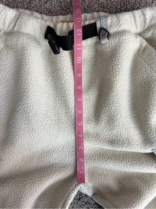 Urban Outfitters Cream Fleece Cargo Utility Pants Gorpcore Size M - Image 4
