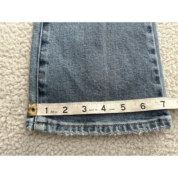 Pistola High Rise Straight Ankle Leg Vintage Denim Exposed Button Fly Size 26 - Image 10