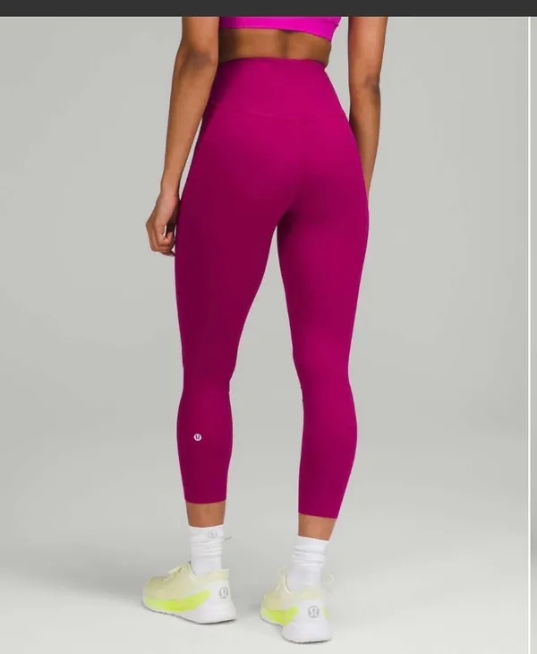 Lululemon Base Pace High-Rise Crop 23" Leggings Pink Size 8 - Image 2