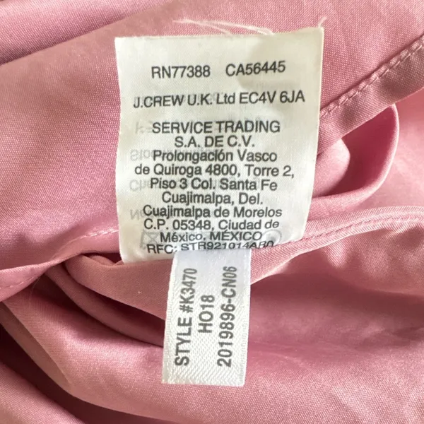 J.Crew Velvet Dress Long Sleeve Tulip Hem Pink Mauve Party Cocktail Size‎ 2 - Image 9