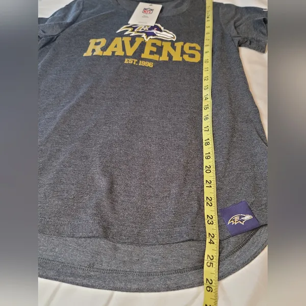 Nike Ravens Baltimore Women's Heather Gay Fashion Tri-Blend T-Shirt Size:S - Image 3