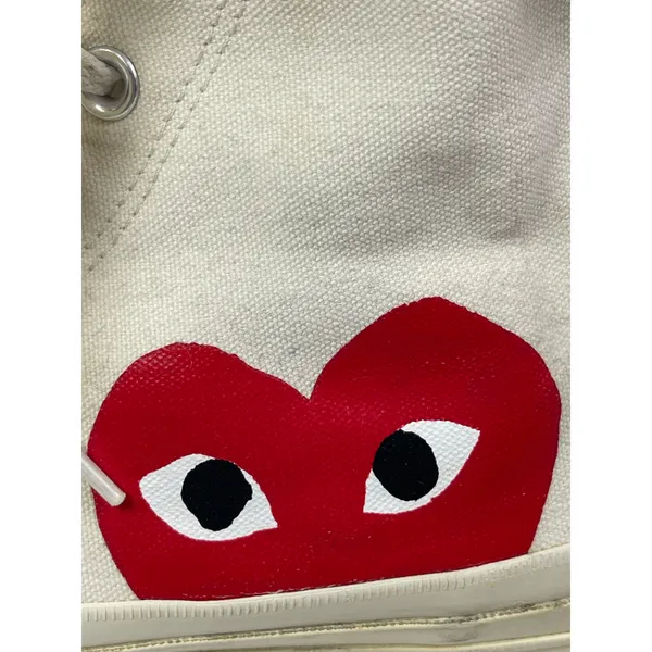 Converse Chuck Taylor x Comme Des Garcons Play White High Top Sneakers Shoes 12 - Image 11