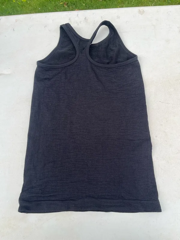 Athleta Black Ribbed Racerback Tank Top - Image 3