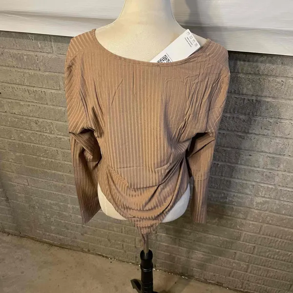 NEW Zeagoo Ribbed Long Sleeve Asymmetrical‎ Bodysuit XL - Image 3