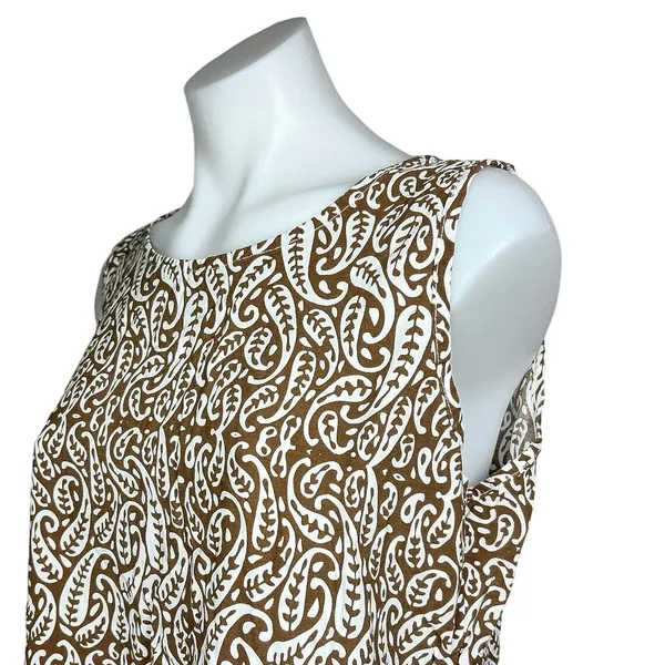 Made With Love Paisley Colorblock Print Sleeveless Boho Shift Mini Dress Size M - Image 4