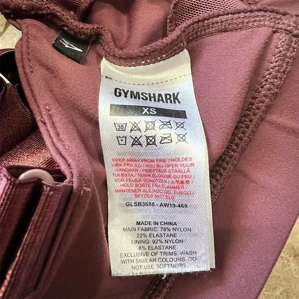 Gymshark Women's XS Purple Crossover Sports Bra Yoga Gym Activewear - Image 3