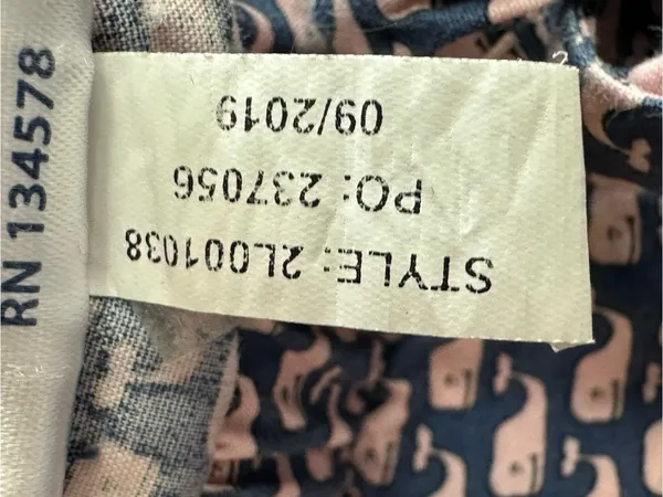 NWOT Vineyard Vines Navy Blue Pink All Over Whale Pattern Pajama Pants Lounge S - Image 6