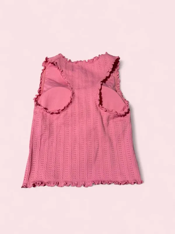 JoyLab Pink Eyelet Ruffle Trim Tank - Image 2