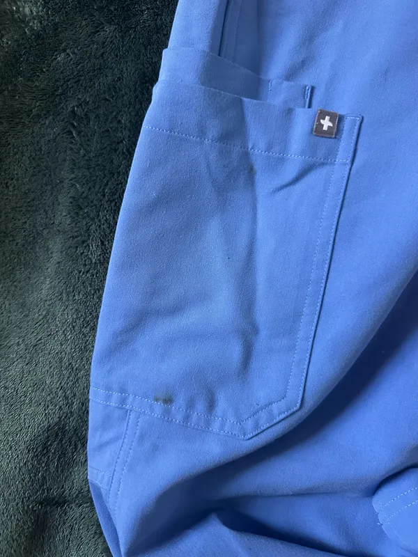 FIGS Scrub Pants Kade Cargo Ceil Blue - Image 3
