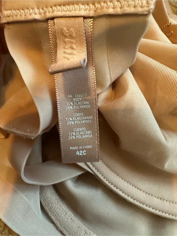Skims Unlined Underwire Bra Smooth Full Coverage In Nude Size 42C - Image 2