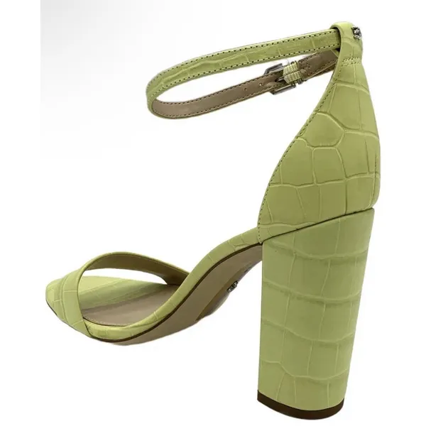 Sam Edelman Women's Yaro Block Heel Sandal Kiwi Size 6.5 Croc Embossed - Image 3