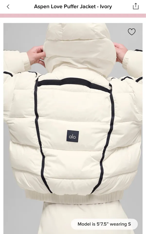 Alo Yoga Puffer Jacket Aspen Love - Image 3