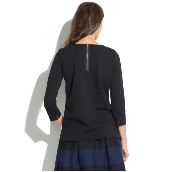 Madewell Striped Career‎ Ponte colorblock shirt Top blouse XS office casual - Image 3