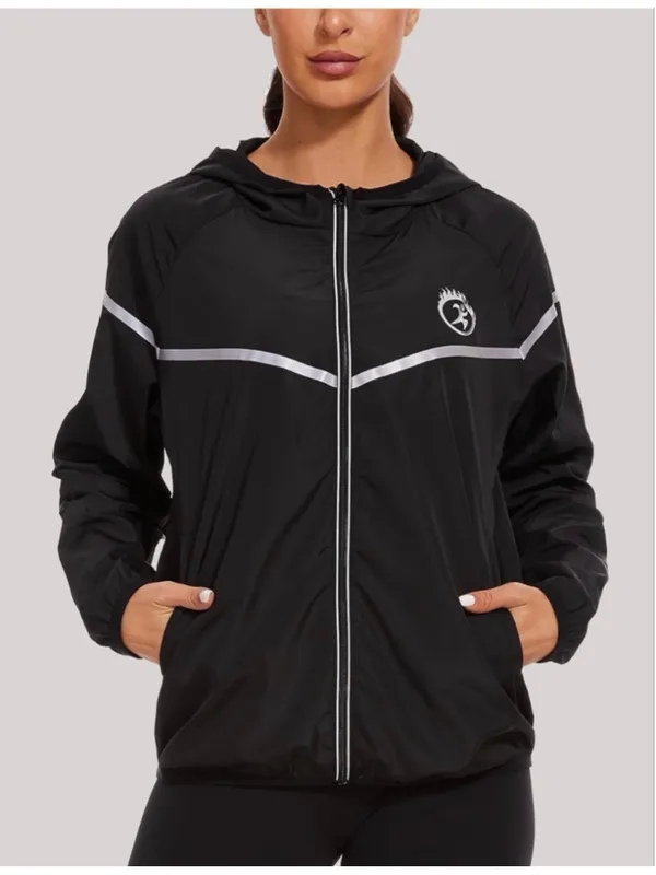 NEW Rain Jacket Waterproof Loose Fit Hooded Raincoat Outdoor Hiking L - Image 2