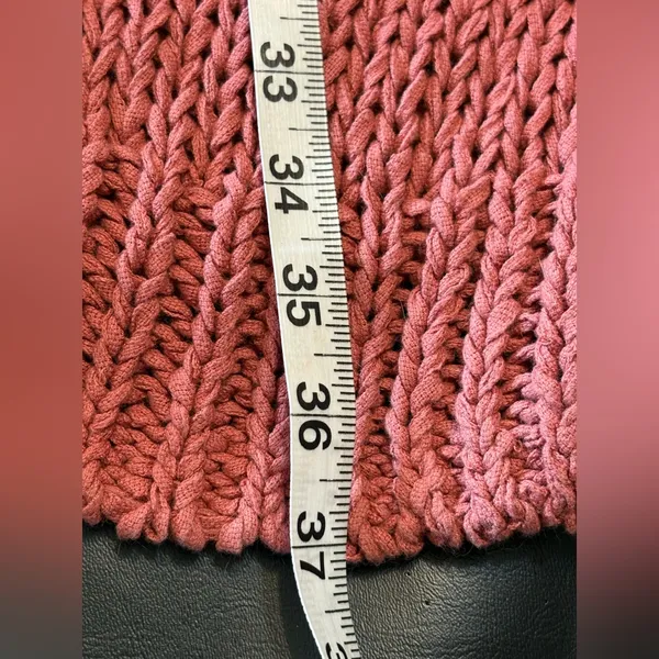 FREE PEOPLE Sz S SIMPLY SIENA OPEN FRONT CARDIGAN SWEATER ROSE PINK - Image 14