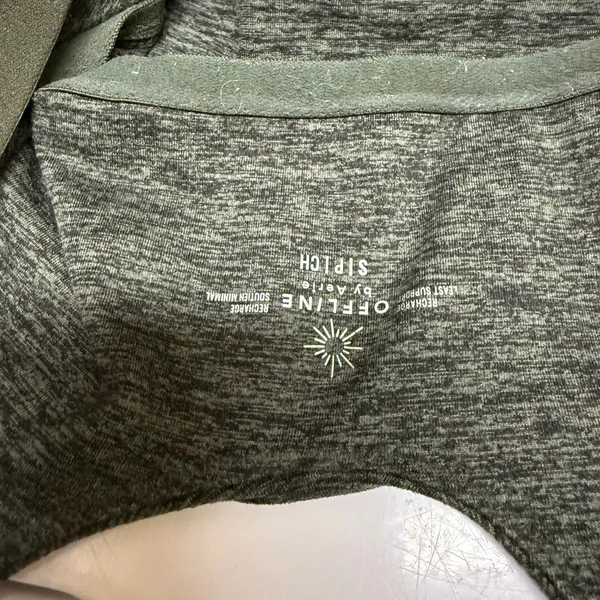 aerie‎ Offline Recharge Sports Bra Olive Green Spacedye Space Dye Longline S - Image 5
