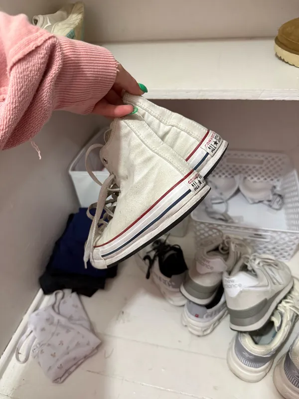 White Converse Platform Sneakers - Image 4