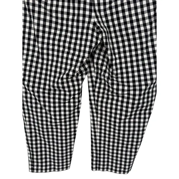 Ann Taylor Women's Curvy Gingham Cropped Pants Black White Check Size 16 Preppy - Image 9