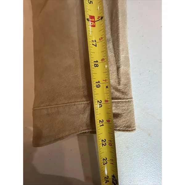 Chico’s 1 Medium Tan Suede Leather Jacket Embroidered Bling Jean Vtg cottage - Image 11