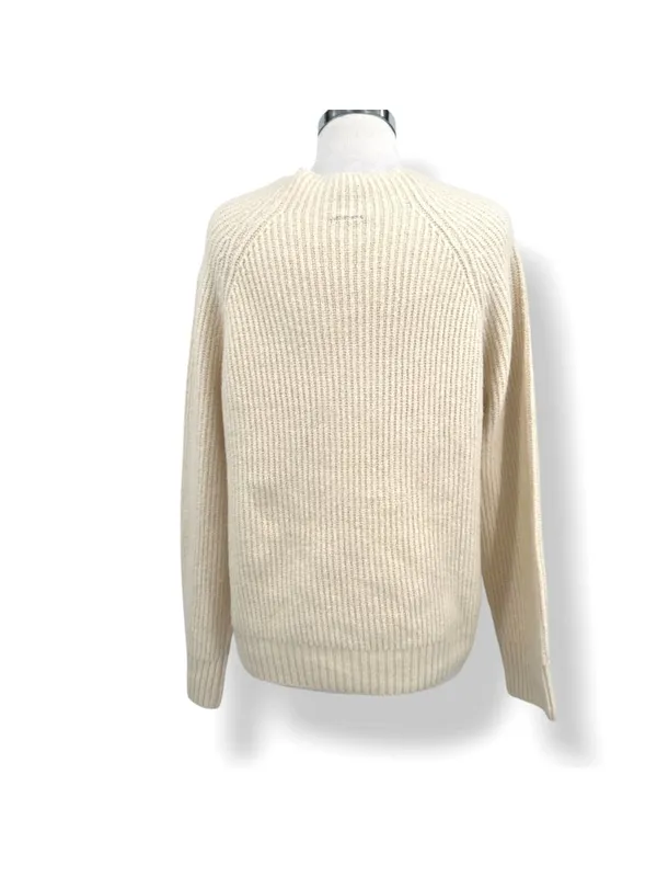 Bobeau Cream Beige Ribbed Knit Pullover Sweater Size Large Quiet Luxury - Image 7