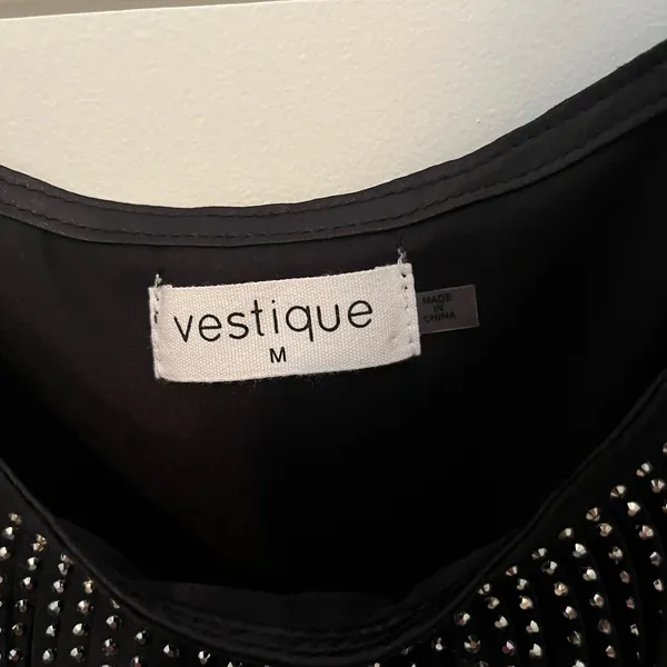 Vestique Black Fringe Top - Image 2