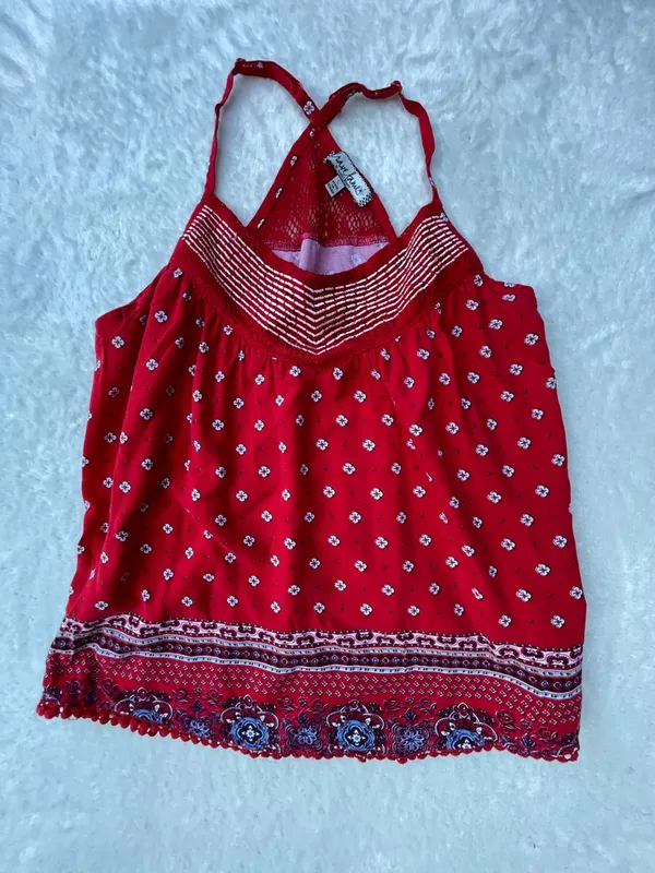Crave Fame Red‎ Printed Spaghetti-Strap Camisole - Image 10