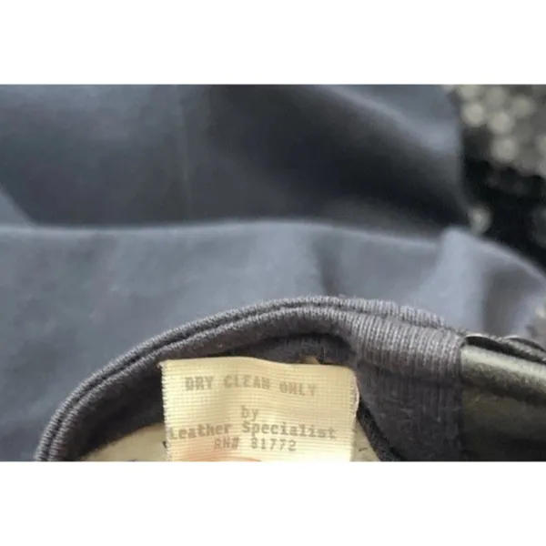 Vintage Firenze Santa Barbara Black Leather Jacket Sz Small MultiColor Moto - Image 10
