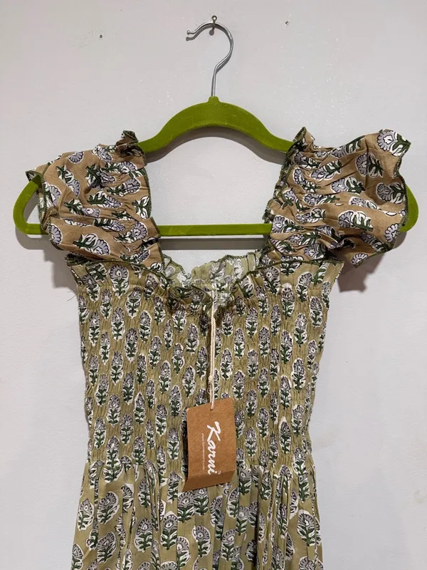 Kivari Olive Printed Ruffle - Image 4