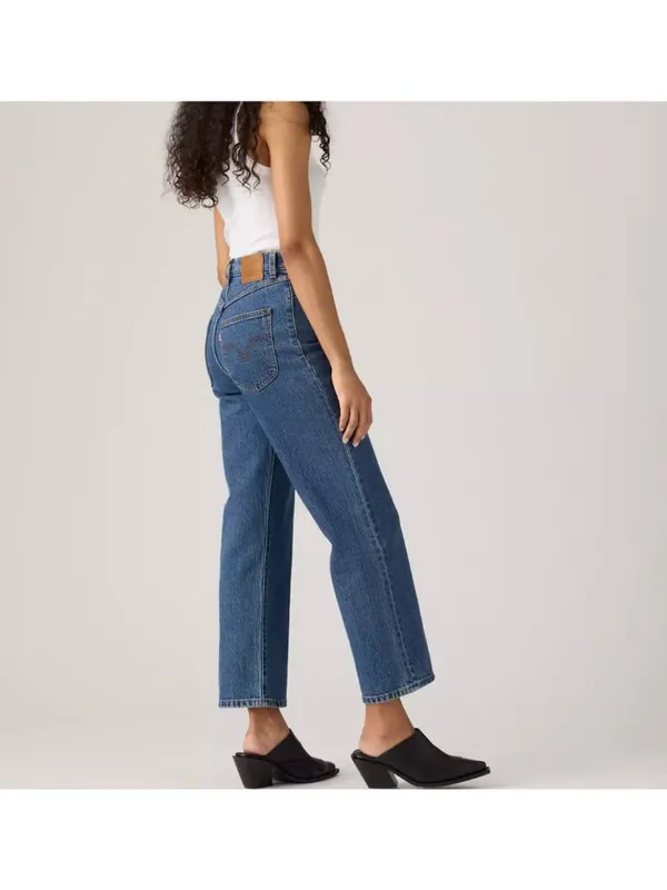 New Levi's Premium 28x27 Ribcage Western Yoke Women's Jeans Valley View Stone - Image 4