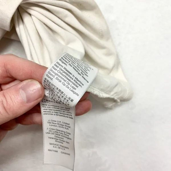 Madewell Puff Sleeve Tee Womens Size M Cream Ivory Cotton Blend Relaxed‎ Top - Image 7